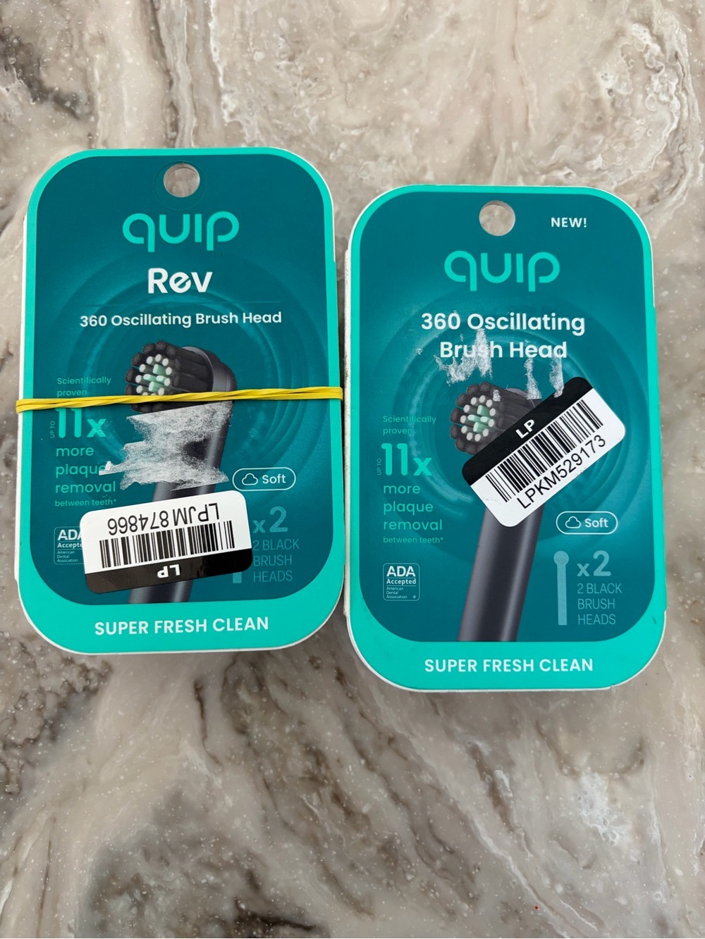 quip Rev 360 Oscillating Brush Head Replacement - Teal (Pack of 2)
